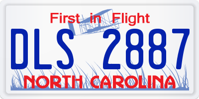 NC license plate DLS2887