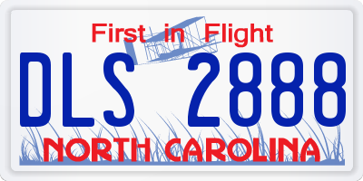 NC license plate DLS2888
