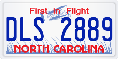NC license plate DLS2889