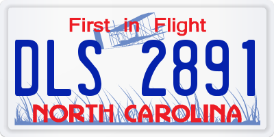 NC license plate DLS2891