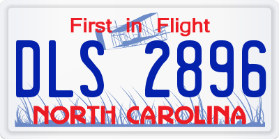 NC license plate DLS2896