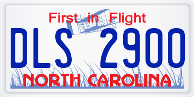NC license plate DLS2900
