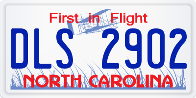 NC license plate DLS2902