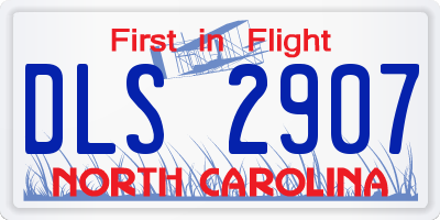 NC license plate DLS2907