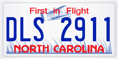 NC license plate DLS2911