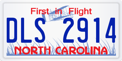 NC license plate DLS2914