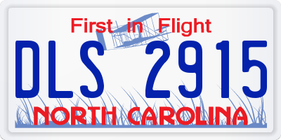NC license plate DLS2915