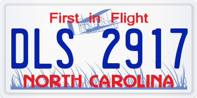 NC license plate DLS2917