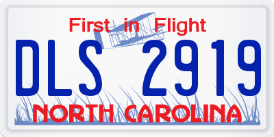 NC license plate DLS2919