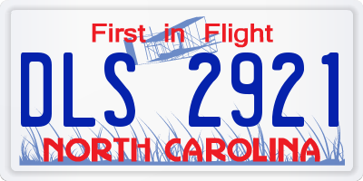 NC license plate DLS2921