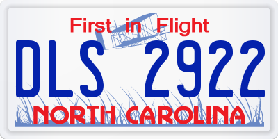 NC license plate DLS2922