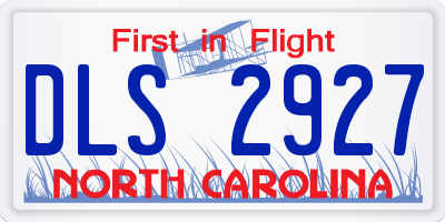 NC license plate DLS2927