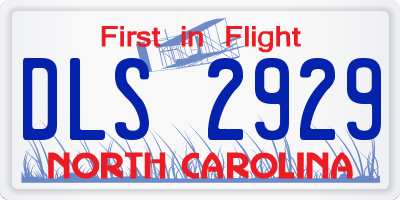 NC license plate DLS2929