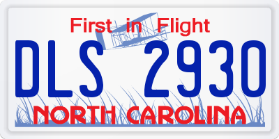 NC license plate DLS2930