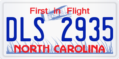NC license plate DLS2935