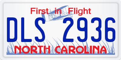 NC license plate DLS2936