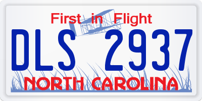 NC license plate DLS2937