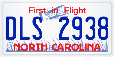 NC license plate DLS2938