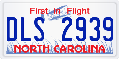 NC license plate DLS2939
