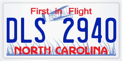 NC license plate DLS2940