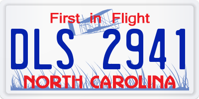 NC license plate DLS2941