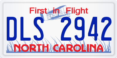 NC license plate DLS2942