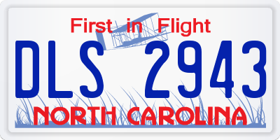 NC license plate DLS2943