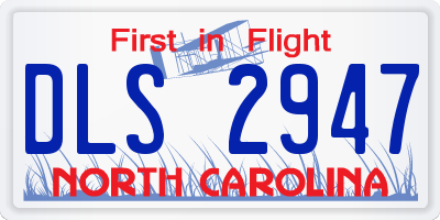 NC license plate DLS2947