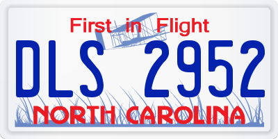 NC license plate DLS2952