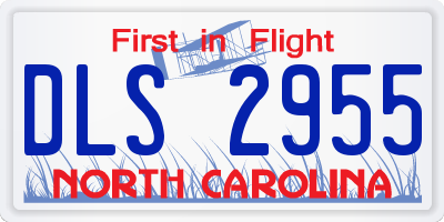 NC license plate DLS2955