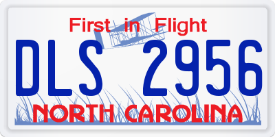 NC license plate DLS2956