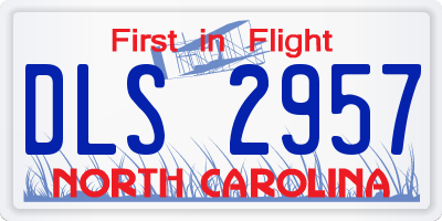 NC license plate DLS2957
