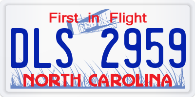 NC license plate DLS2959