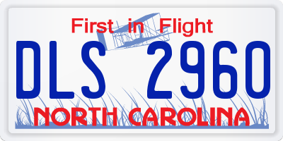 NC license plate DLS2960