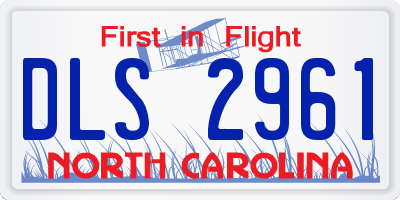 NC license plate DLS2961