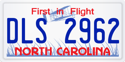 NC license plate DLS2962