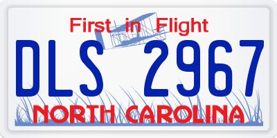 NC license plate DLS2967