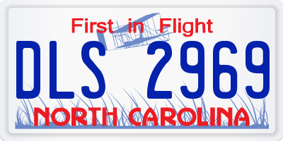 NC license plate DLS2969