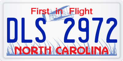 NC license plate DLS2972