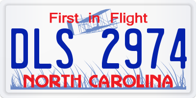 NC license plate DLS2974