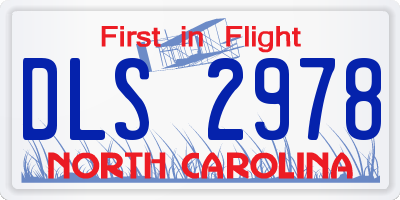 NC license plate DLS2978