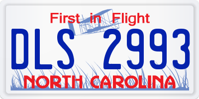 NC license plate DLS2993