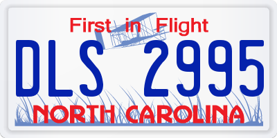 NC license plate DLS2995