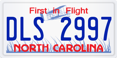 NC license plate DLS2997