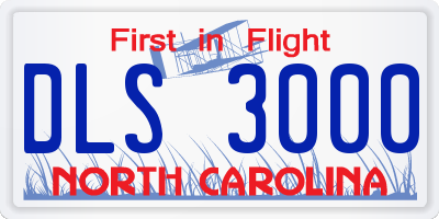 NC license plate DLS3000