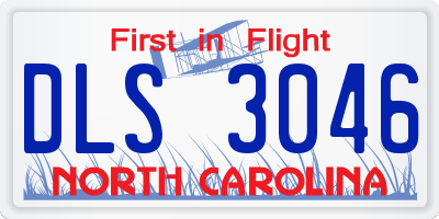 NC license plate DLS3046