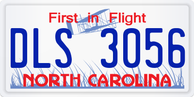 NC license plate DLS3056