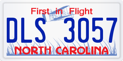 NC license plate DLS3057