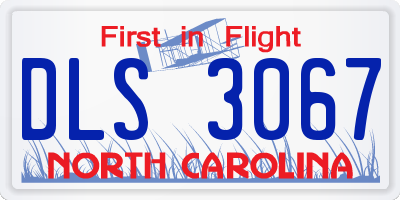 NC license plate DLS3067