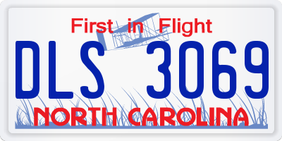 NC license plate DLS3069